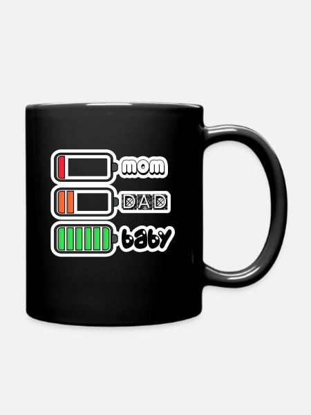 Parents Battery - Tasse einfarbig - Schwarz
