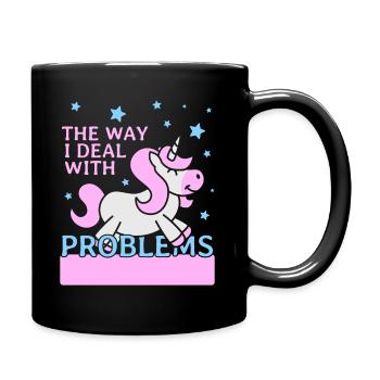 The Way I Deal With Problems - Full Colour Mug - black - Right