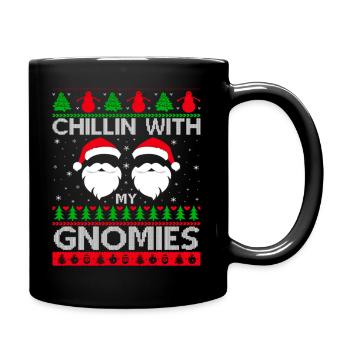 Chilling With My Gnomies - Full Colour Mug - black - Right