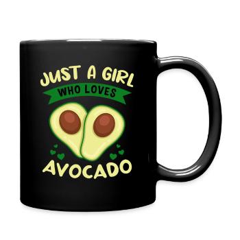 Just A Girl Who Loves Avocado - Full Colour Mug - black - Right