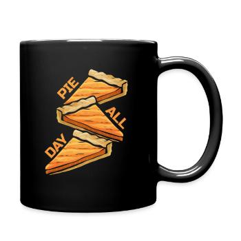Pumpkin Pie All Day On Thanksgiving - Full Colour Mug - black - Right