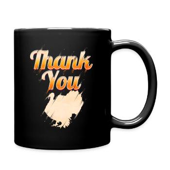 Thank You Turkey Thanksgiving - Full Colour Mug - black - Right