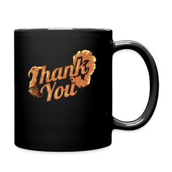 Thank You Turkey For Thanksgiving - Full Colour Mug - black - Right