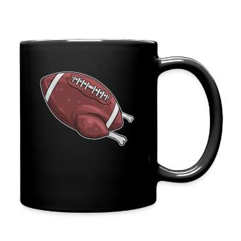 Football Turkey Thanksgiving - Full Colour Mug - black - Right