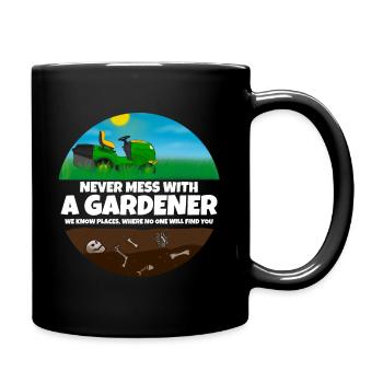 N’investissez jamais avec un jardinier I Gardener disant - Mug uni - noir - Droite