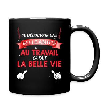 Travail Collègue Et Amitié Cadeau Homme Femme - Mug uni - noir - Droite