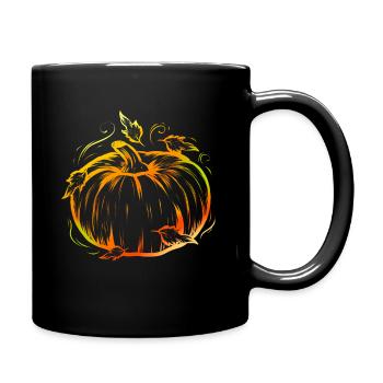 Pumpkin Halloween Thanksgiving - Full Colour Mug - black - Right