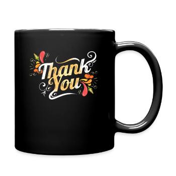 Merci Logo pour Thanksgiving - Mug uni - noir - Droite
