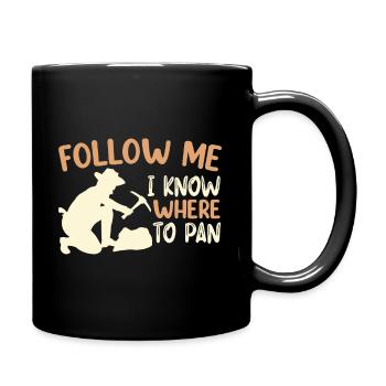 Gold Panning Gold Panning Gold Prospector - Full Colour Mug - black - Right
