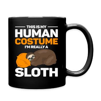 C’est mon costume humain, je suis vraiment un paresseux - Mug uni - noir - Droite