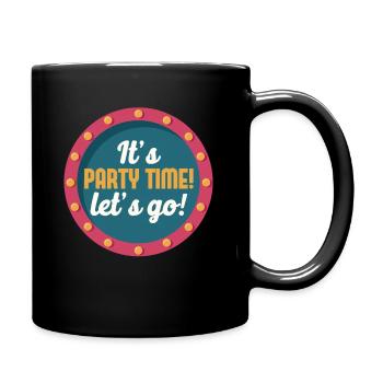 Party Time Retro Light Glowing Street Sign - Mug uni - noir - Droite