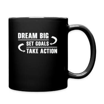 Objectif Vie Citations Message positif Motivant - Mug uni - noir - Droite