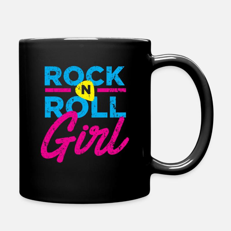 Rock ́n ́Roll Girl - Full Colour Mug - black
