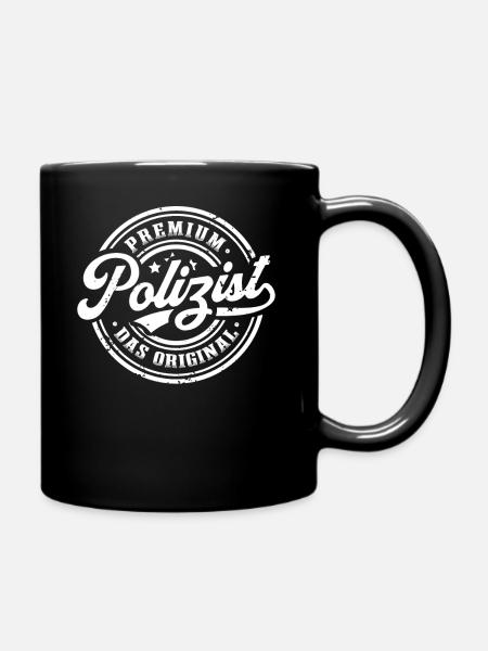 Polizist Original Polizisten Lustiges Polizei - Tasse einfarbig - Schwarz