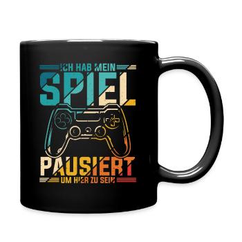 Gamer Zocker Design PC Spiel Gaming Geschenk Gamer - Tasse einfarbig - Schwarz - Rechts