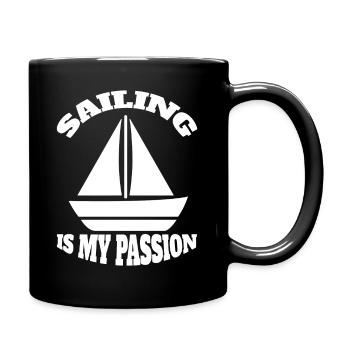 Voilier Marins Capitaine Voilier Voile Voile - Mug uni - noir - Droite