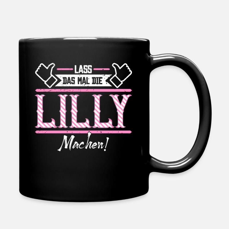 Lilly Geschenkidee Geschenk Geburtstag - Tasse einfarbig - Schwarz