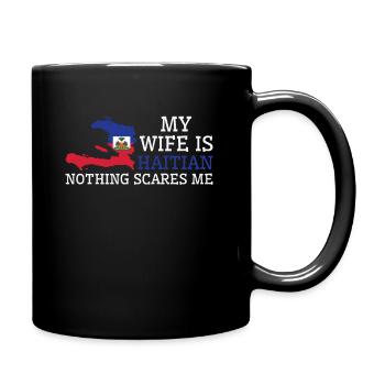 Rien ne me fait peur femme haïtienne Haïti - Mug uni - noir - Droite