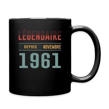 Légendaire Depuis Novembre 1961 Anniversaire - Mug uni - noir - Droite