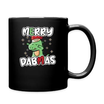 Dabbing Dino Dab Christmas - Full Colour Mug - black - Right