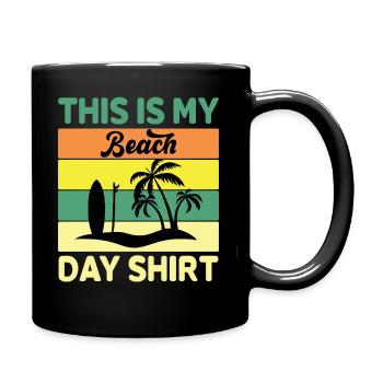 Ceci est ma chemise de plage - vacances à la plage - Mug uni - noir - Droite