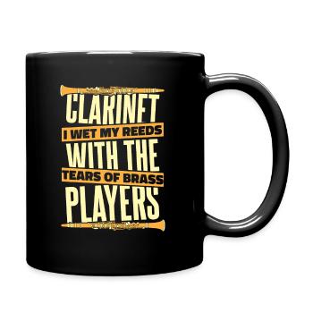 Clarinet Clarinetist Instrument Music - Full Colour Mug - black - Right