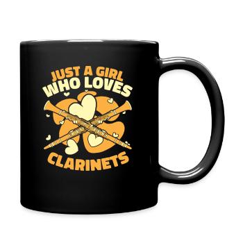 Clarinet Clarinetist Instrument Music - Full Colour Mug - black - Right