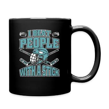 Eishockey Hockey Sport - Tasse einfarbig - Schwarz - Rechts