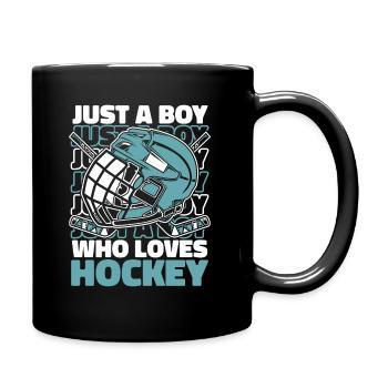 Eishockey Hockey Sport - Tasse einfarbig - Schwarz - Rechts