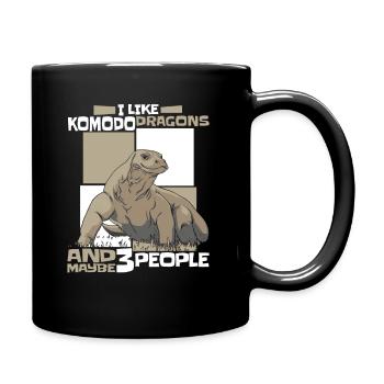 Komodowaran Tier Komodo Dragon Komodowarane - Tasse einfarbig - Schwarz - Rechts