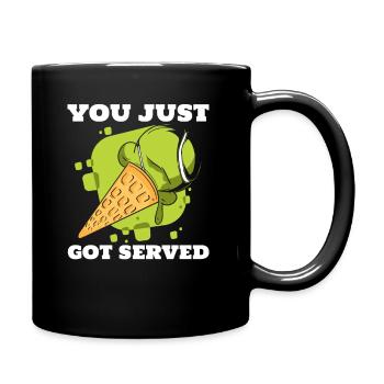 Tennis tennis player - Full Colour Mug - black - Right