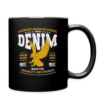 Legendäre American Eagle Denim Bekleidung USA - Tasse einfarbig - Schwarz - Rechts