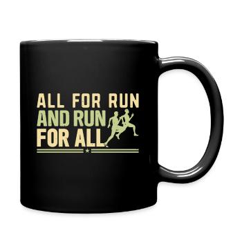All for run and run for all - Full Colour Mug - black - Right