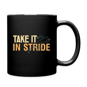 Les coureurs de course le prennent dans la foulée - Mug uni - noir - Droite