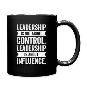Leadership Wisdom Quotes Leader Inspire Motivator - Full Colour Mug - black - Right