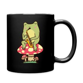Frog Saxophone Saxophoniste Saxophoniste - Mug uni - noir - Droite