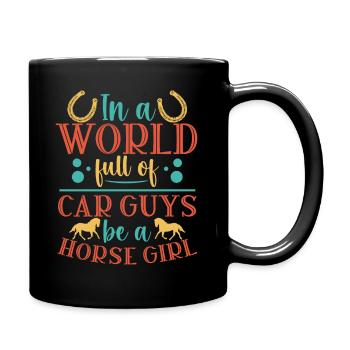 Horse Rider Horse lover Horse Girl - Full Colour Mug - black - Right