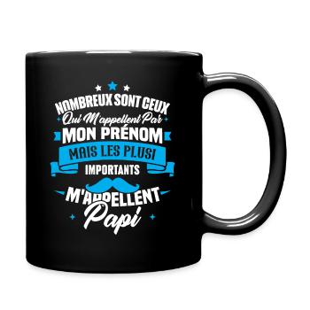 Les plus importants mappellent papi / Cadeau papi - Mug uni - noir - Droite