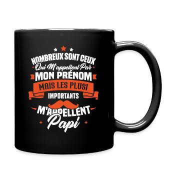 Les plus importants mappellent papi / Cadeau papi - Mug uni - noir - Droite