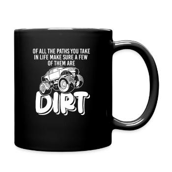 De tous les chemins que vous empruntez, camion tout-terrain - Mug uni - noir - Droite