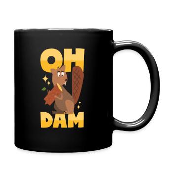 Biber Wortwitz - Tasse einfarbig - Schwarz - Rechts