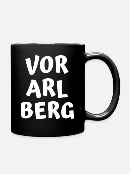 Vorarlberg - Tasse einfarbig - Schwarz