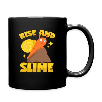 Schnecke "Rise And Slime" - Tasse einfarbig - Schwarz - Rechts