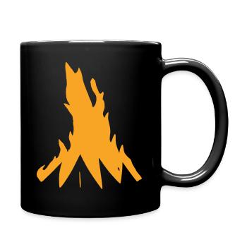 Campfire Camping Nature Forest Fire Vector 1 - Full Colour Mug - black - Right