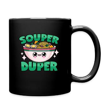 Ramen Suppe: "Souper Duper" - Tasse einfarbig - Schwarz - Rechts