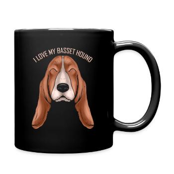 Dog Lover - I Love My Basset Hound - Full Colour Mug - black - Right