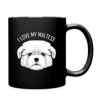 Dog Lover - I Love My Maltese - Full Colour Mug - black - Right