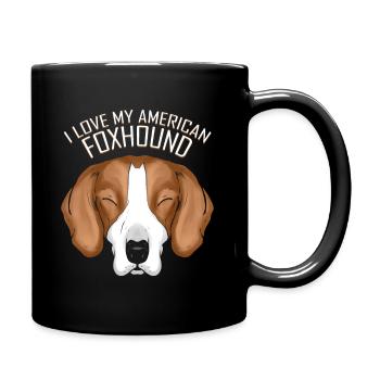 Dog Lover - J’aime mon foxhound américain - Mug uni - noir - Droite