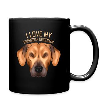 Dog Lover - I Love My Rhodesian Ridgeback - Full Colour Mug - black - Right