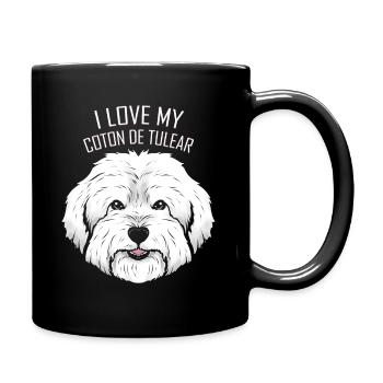 Dog Lover - J’aime mon Coton de Tuléar - Mug uni - noir - Droite